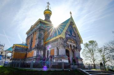 Die Russische Kapelle auf der Mathildenhöhe.